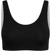 Bleuet Aster Tank Bra – Organic Cotton Reversible First Bra for Tweens & Teens | Seamless, Ultra Soft, Wide Band, Tag-Free
