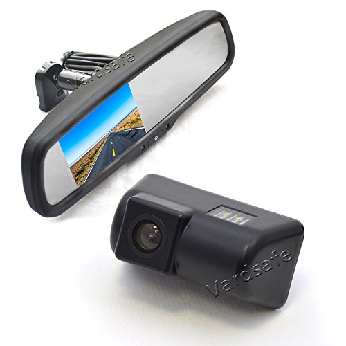 Vardsafe VS302R | Reverse Backup Camera + Replacement Rear View Mirror Monitor for Ford Transit Connect (2010-2018)