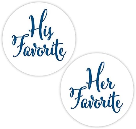 His Favorite & Her Favorite Wedding Stickers, Choose Your Colors, Wedding Favor Stickers (#376-NV)