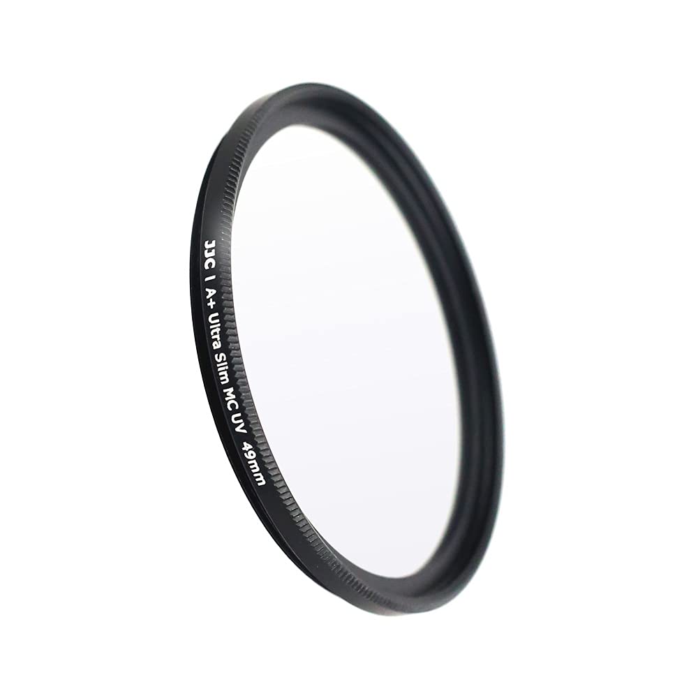 JJC 49mm UV Filter Ultra Slim Multi-Coated Ultraviolet Protection Lens Filter for Canon Sony DSLR Lens with 49mm Thread (BLACK)