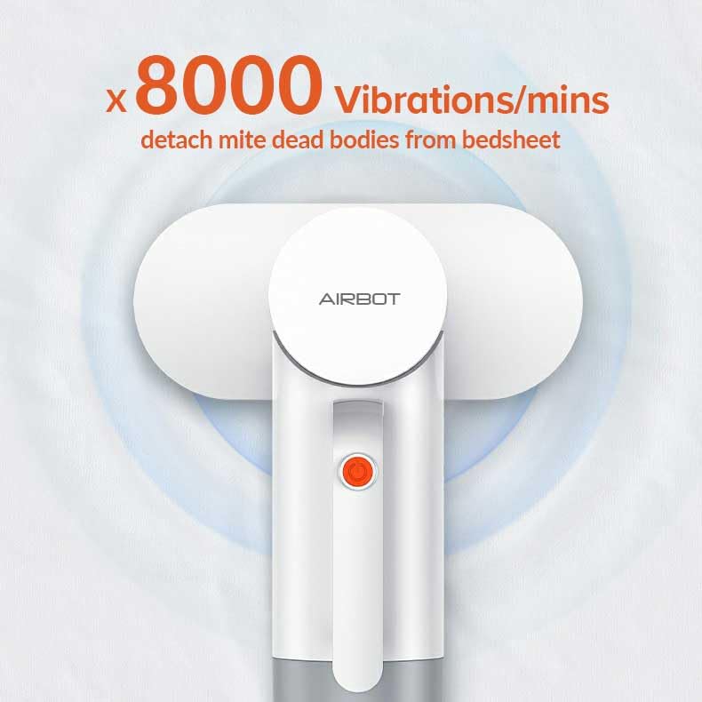 Airbot Dust Mite Vacuum Cleaner UV Disinfection CM900,Mattress Vacuum Cleaner,trong & Safe UV Sterilization Function, LED Intelligent Display Panel, Detachable & Washable Parts - White