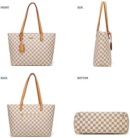 elimpaul women fashion handbags tote bag shoulder bag top handle satchel purse set 4pcs