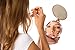 Folding Travel Mirror with Light - 1X and 5X LED Lighted Travel Makeup Mirror, Magnifying, Handheld Mirror, Pouch & Batteries Included, Rose Gold