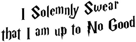 Topker us I Solemnly Swear That I Am Up To No Good Decal Car Vinyl Harry Potter White