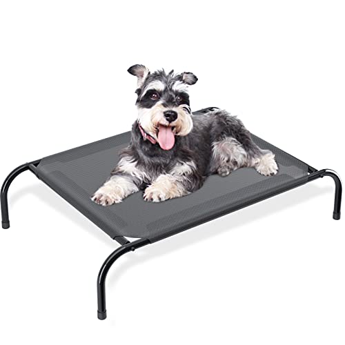Chew Proof Elevated Dog Bed, Cooling Raised Dog Cot Beds for Large