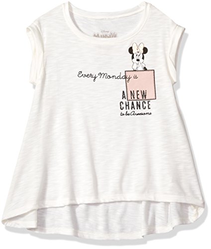 Disney big girls  minnie mouse hi lo t-shirt, ivory, 10