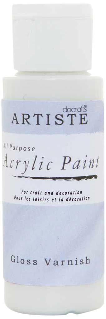 Artiste Gloss Varnish 59ml 2Oz, Quick-Drying Professional Art, Craft and Hobby Artists Medium, Speciality Medium ensures Your Make Stands Out, Cover All Surfaces with Ease, Ideal for Travel Artists