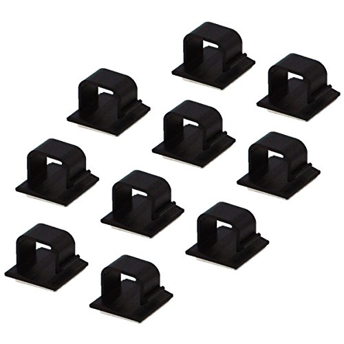Phobya Wire Saddle Clip, 16mm Max Diameter, Black, 10-pack