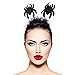 LUX ACCESSORIES Halloween Black Spider Bopper Fuzzy Cosplay Party Costume Headband for Kids
