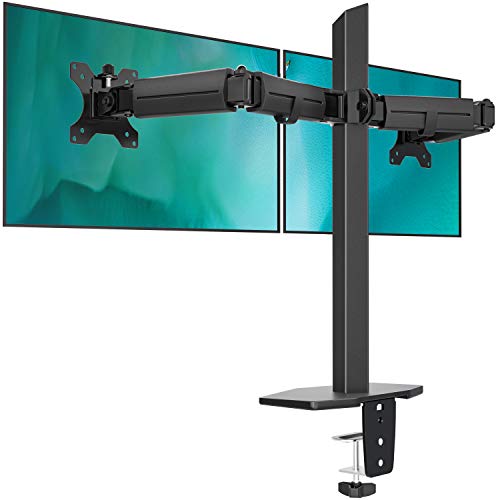 EleTab Dual Arm Monitor Stand Full Adjustable Computer Desk Mount