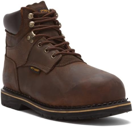 McRae INDUSTRIALMR86734 17W Work Boots, STL, Men, 17W, 6in.H, Lea, PR
