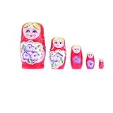 BestDealUSA Set of 5 Cutie Nesting Dolls Matryoshka Madness Russian Doll