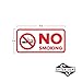 6pk No Smoking Stickers | Indoor Outdoor No Smoking Sign Decals for Home Business Car | Weatherproof Vinyl, 4