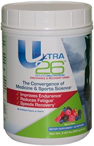 Ultra 26 Endurance and Recovery Powder: Berry (20 serving container), 2.03 lbs/922 grams