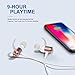 KLOKOL Bluetooth Headphones Neckband V5.0 Wireless Headset Sport Earbuds w/Mic Cordless Noise Canceling Earphones 10Hrs Playtime for Gym Running Compatible with iPhone Samsung Android (Red)