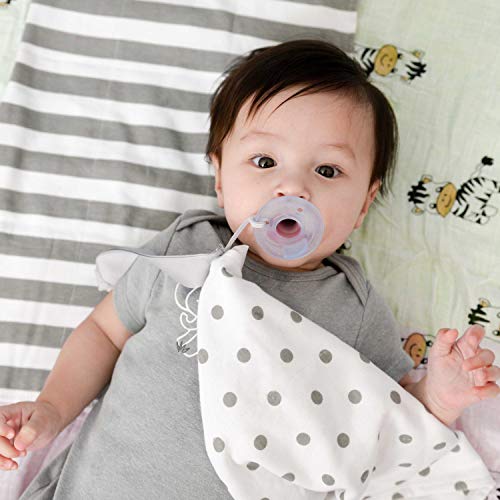 CuddleBug Baby Burp Cloths, Grey & White (Spots & Stripes) - Pack of 5 - Extra Absorbent 100% Organic Cotton Burp Cloths