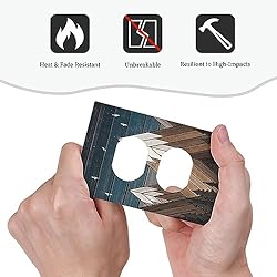 Rustic Geometric Mountain Wilderness Wood 1 Gang