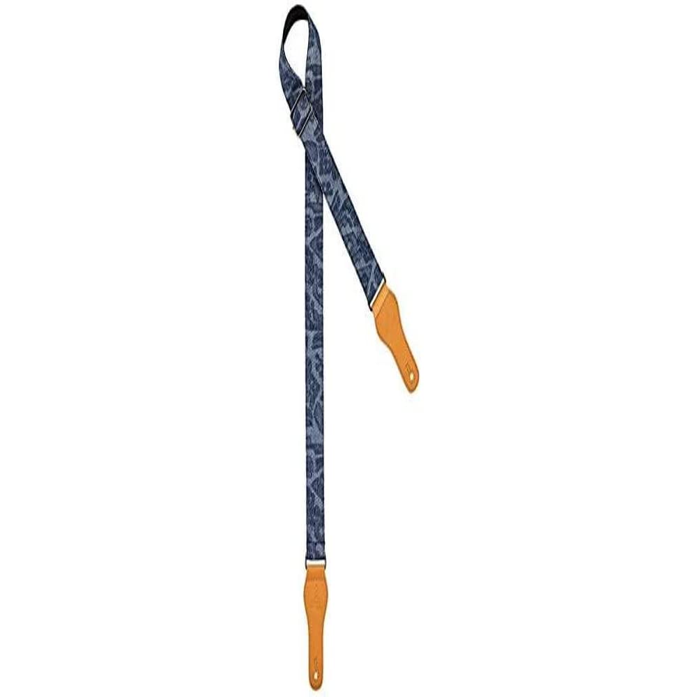 Ortega Guitars Adjustable Ukulele Strap – Spring Series – Cotton, Blue (OCS-350U)