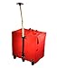 dbest products Wide Load Smart Cart, Red Rolling Multipurpose Collapsible Basket Cart Scrapbooking Laundry