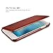 Icarercase Leather Case with Flip Opening Cover in Curved Edge Design and Side Hidden Magnetic Snap for iPhone 8/7 Plus - Brown