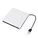 External DVD Drive,Ultra Portable Optical USB 3.0 CD DVD-RW Drive, External CD/DVD-RW Burner Drive Writer for Laptop and Desktop PC Win XP 7 8 10 Linux OS Apple Mac MacBook Pro (White)