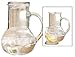 Circleware Oasis Bedside Carafe and Glass Set, One 36 Ounce Glass Pitcher and 8 Ounce Drinking Glass, Limited Edition Glassware Drinkware