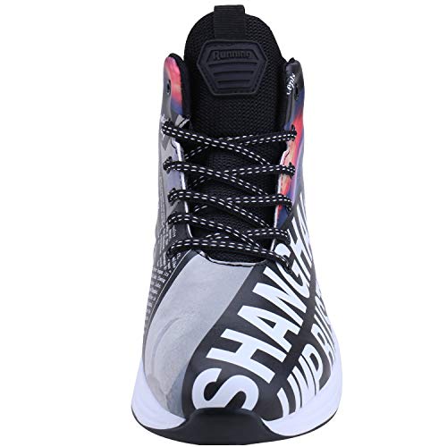 FEITAI Mens Basketball Shoes Air Cushion Running Sneakers Men Sport Fashion High Top Athletic, Black 11