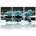 BPAGO Modern Flowers Painting Blue Orchid Wall Decor Landscape Paintings on Canvas Wall Art for Living RoomHome Office Bathroom Decoration (36 x16 inch