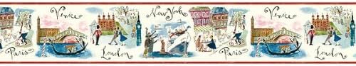 Bon Voyage Travel Wallpaper Border