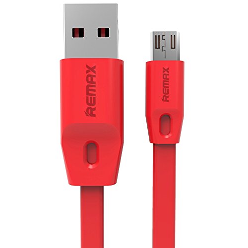 REMAX Quick Charger USB 2.0 - Micro-USB to USB CableData Cable, Compatible Samsung, Android Smartphones and More, RC-001m (3.3 Feet) Red