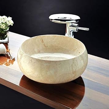 Joyo Cera Stone Wash Basin Dimension Beige 14x14 Small Amazon In Home Improvement