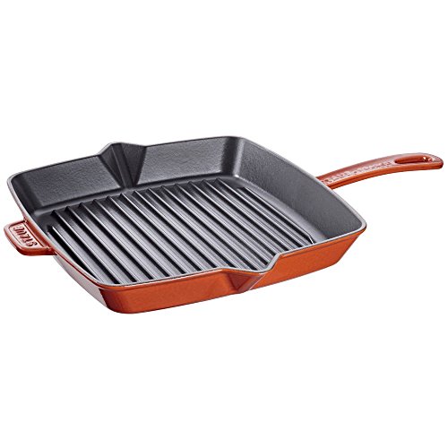 STAUB Cast Iron Pure Grill, 10inch, Burnt Orange Pricepulse