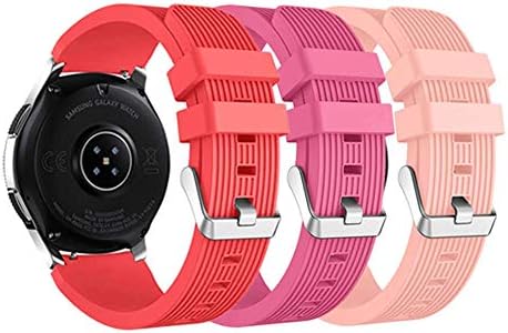 Sibode Compatible with Gear S3 Frontier Bands, 22mm Replacement Bands Quick Release Pin Compatible with Samsung Gear S3 Frontier/Classic/Galaxy Watch 46mm, 3 Pack