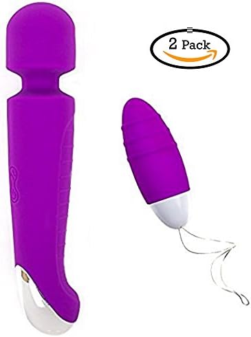 Combo Multi-speed Back, Neck &amp; Shoulders Massager including mini Massager, Waterproof Rechargeable Sport Massage - Purple/Pink