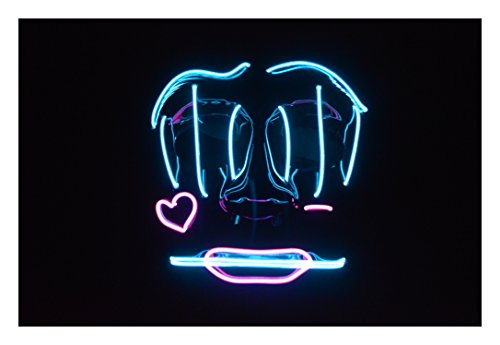 Halloween Mask HeartBreaker El Wire Mask for Raves, Festivals, and Lightshows