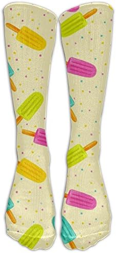 Classic Delicous Ice Pop Unisex Tube Socks Knee High Sports Crew Fashion Novelty Crew Fashion Novelty Socks Underwear Tube Socks Knee High Sports