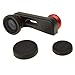 Bestlight Red 180° Fish Eye Lens+Wide Angle Lens+Macro Lens 3-in-1 Kit for Apple iPhone 5, iPhone 5s