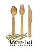 Disposable Wooden Cutlery Flatware Utensil Set-6 Inch 330 pc-110 Knives,110 Forks,110 Spoons-BONUS! 100 qty Knotted Toothpicks- Great for Kitchen, Wedding, Birthday Party, Shower, Gender Reveal