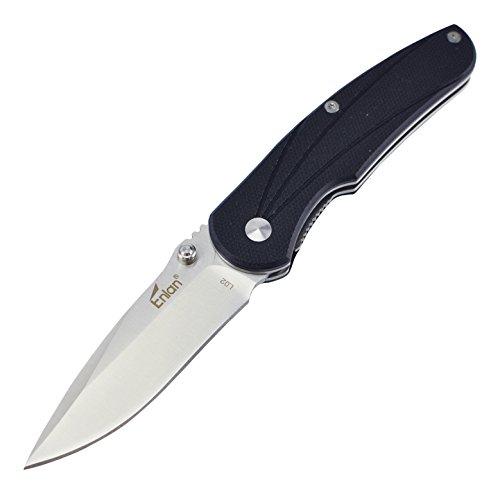 Enlan L02 Folding Knife Pocket Knives G10 Handle and 8Cr Steel Blade Camping Hunting Knife Outdoor EDC Tool Tactical Knives with Pocketclip