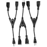 Melca Outlet Splitter Short Extension - 3 Power Cord Pack