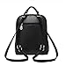 Soft Leather Backpack Lovely Schoolbag Shoulder Bag Sports Knapsack (black)