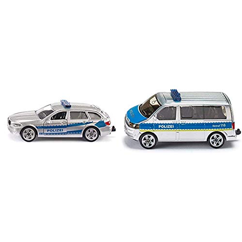 Siku 1401 - Streifenwagen (Sortiert nach Modellen: BMW und Volkswagen) & 1350 Polizei-Mannschaftswagen