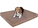Dogbed4less Waterproof Memory Foam Dog Bed for Medium Dogs with Washable Cover and Extra Pet Bed Case 37X27X4 Inch, Brown
