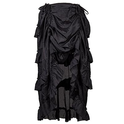 Alex sweet Adjustable Ruffle High Low Gothic Skirt Plus Size Steampunk Corset Skirt Long Dress