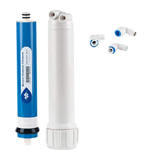 75GPD Reverse Osmosis Membrane Filter Replacement for Water Filter System, 1812 75 GPD RO Filter,1/4 Quick Connector,Check Valve Whole Set