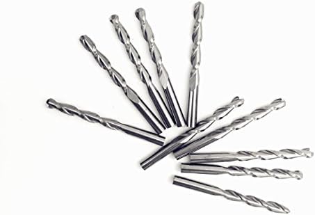 1/8" 22mm Carbide Ball Nose End Mills CNC Router Bits Double Flute Spiral Set Tool Pack Of 10