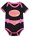 A&J DESIGN Baby Girls' Batgirl Short Sleeve Bodysuits (0-6 Months) Black