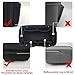 LEXSION Felt Purse Organizer Insert Bag organizer Multi Pocket Bag in Bag Organizer For Tote & Handbag Shaper 8008 Black S