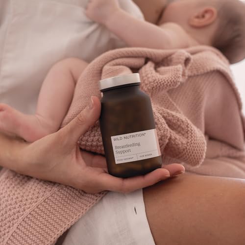 WILD NUTRITION Food-Grown Breastfeeding Support | Breastfeeding Vitamins with Fenugreek & Stinging Nettle | Postnatal Vitamins to Support Fatigue with Vitamin B6, Zinc, Iron, & Selenium | 90 Capsules