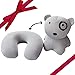 PackingPup - Cute Puppy Microbead Pillow - Convertible Travel Pillow (Cloud Grey)